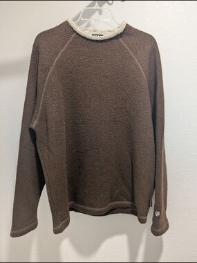 Vintage Älf Clothing Alfpaca Fleece Pullover Sweater Brown